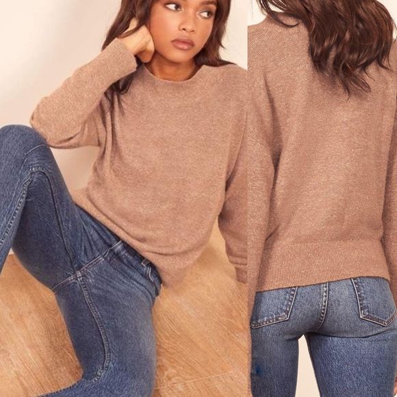 Reformation Sweaters - Reformation Elle Yak Sweater in Toffee Medium